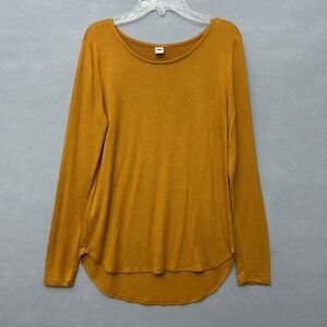 Old Navy Sweater Women's XS Golden Yellow Long Sleeve Basic Comfy Cozy Minimal